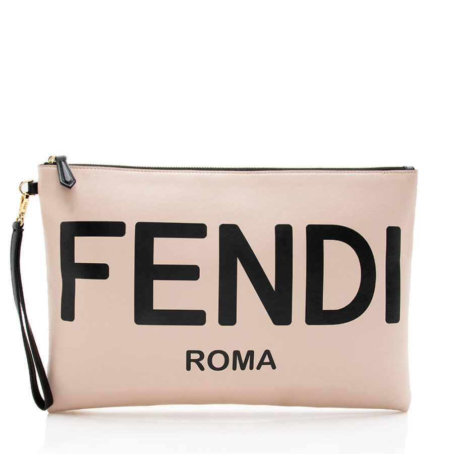 Fendi Leather Logo Pouch | Studio Nafay