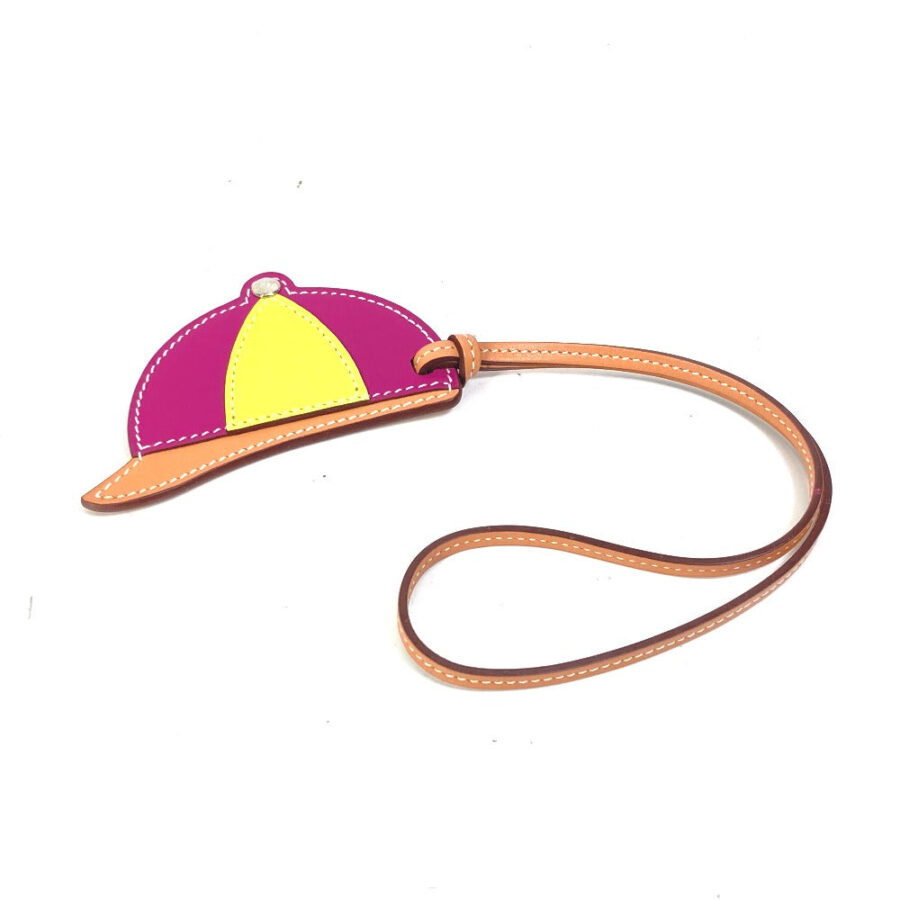HERMES Bag charm leather purple paddock bombay charm Women | Studio Nafay