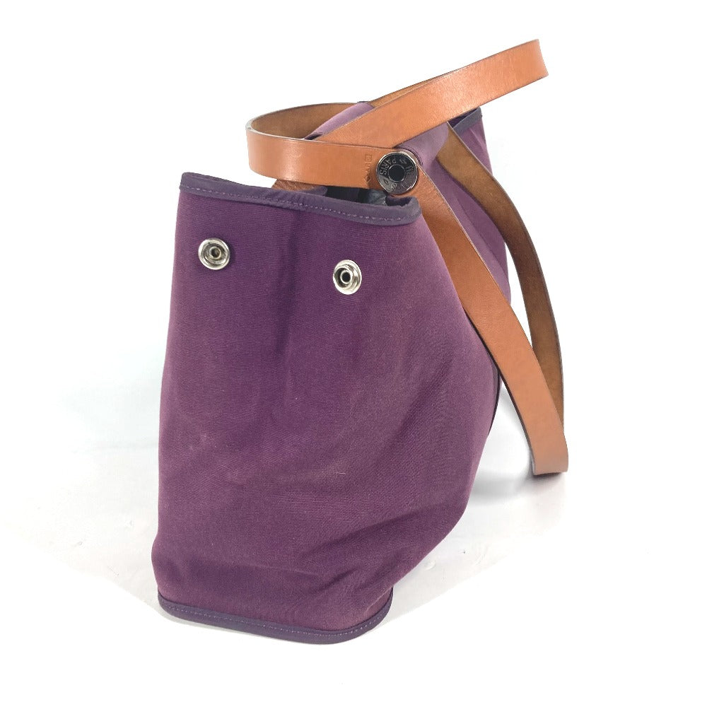 HERMES Tote Bag Leather / canvas purple Kabak Elan PM Women