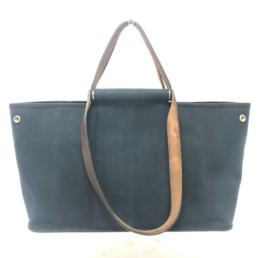 HERMES Tote Bag Leather / canvas black Kavac Elan PM Women | Studio Nafay