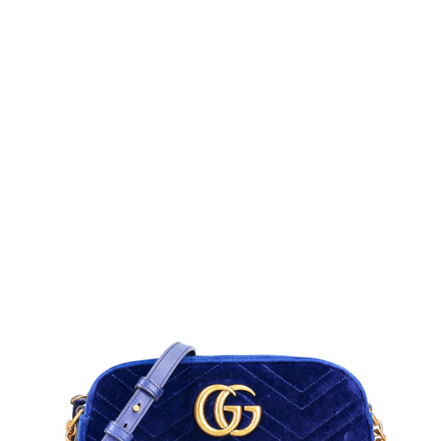 GUCCI Marmont Crossbody Bag Velvet Blue | Studio Nafay