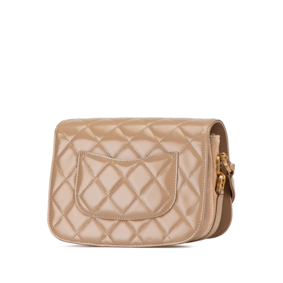 Brown Chanel Mini Shiny Calfskin My Sweet CC Flap Crossbody Bag | Studio Nafay