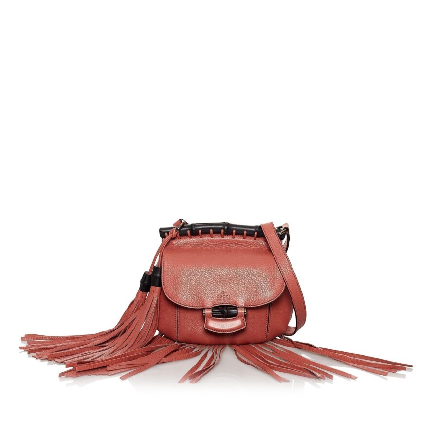 Gucci Bamboo Nouveau Fringe Leather Crossbody Bag | Studio Nafay