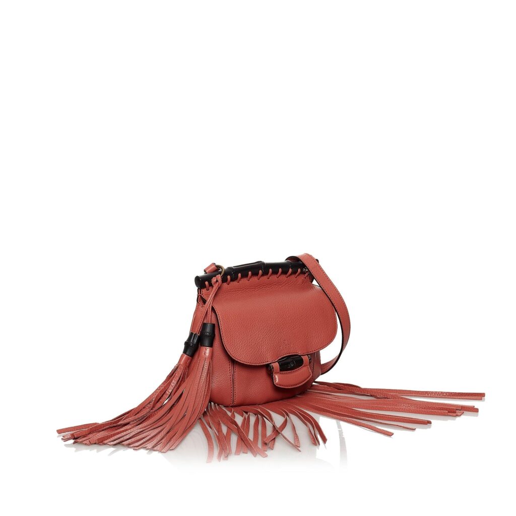 Gucci Bamboo Nouveau Fringe Leather Crossbody Bag - Product Image 2