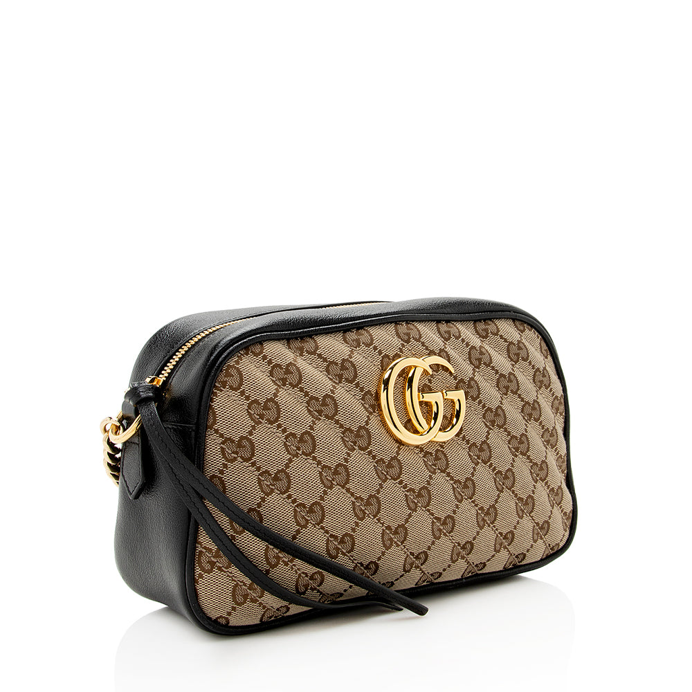 Gucci GG Marmont Leather Canvas Shoulder Bag Style 3