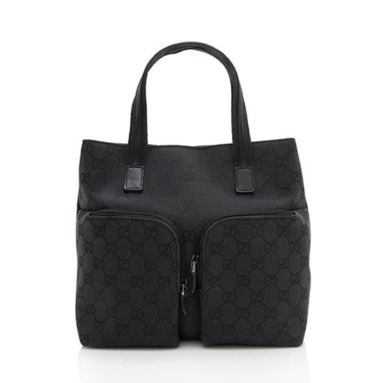 Gucci GG Canvas Leather Double Pocket Mini Tote | Studio Nafay