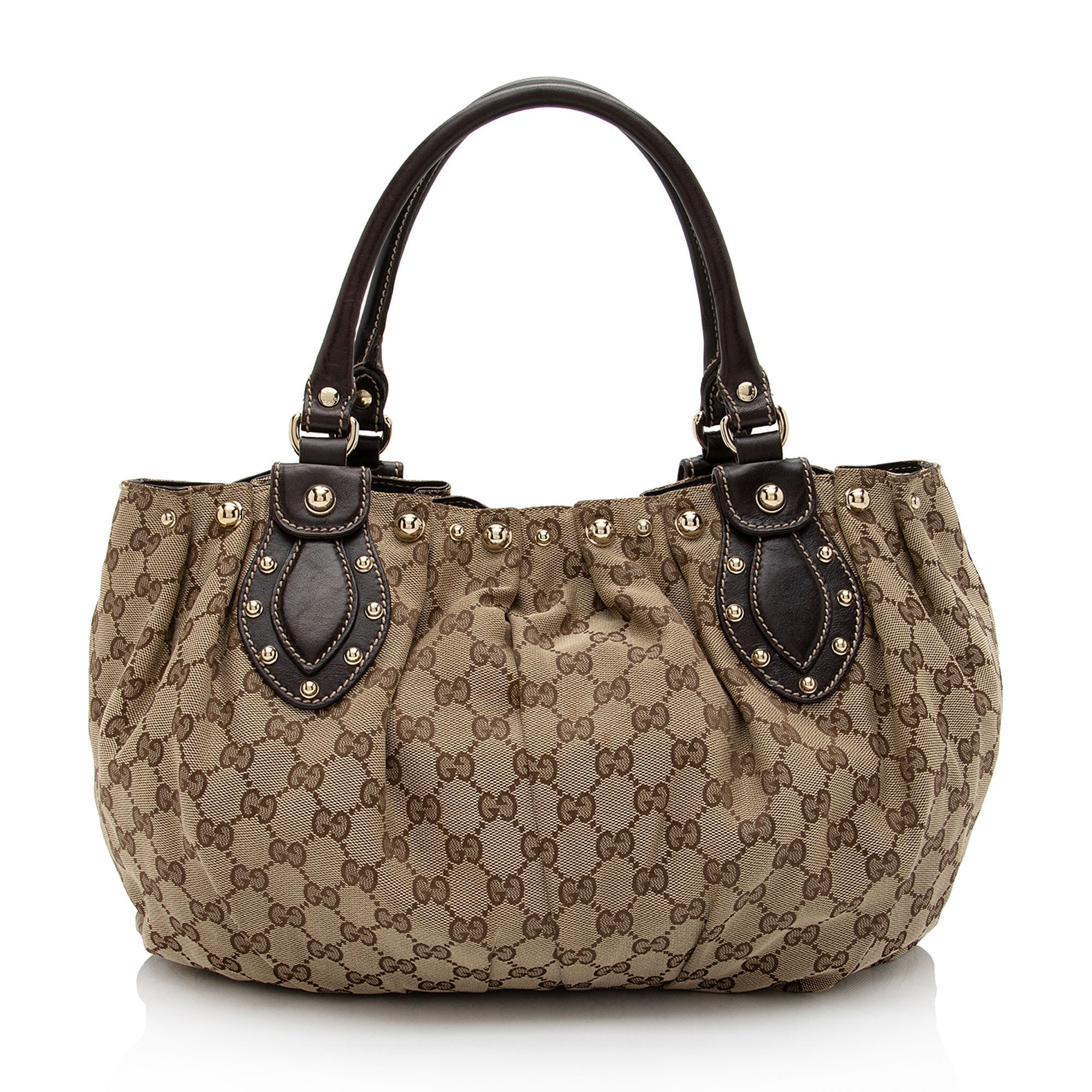 Gucci GG Canvas Studded Pelham Small Tote