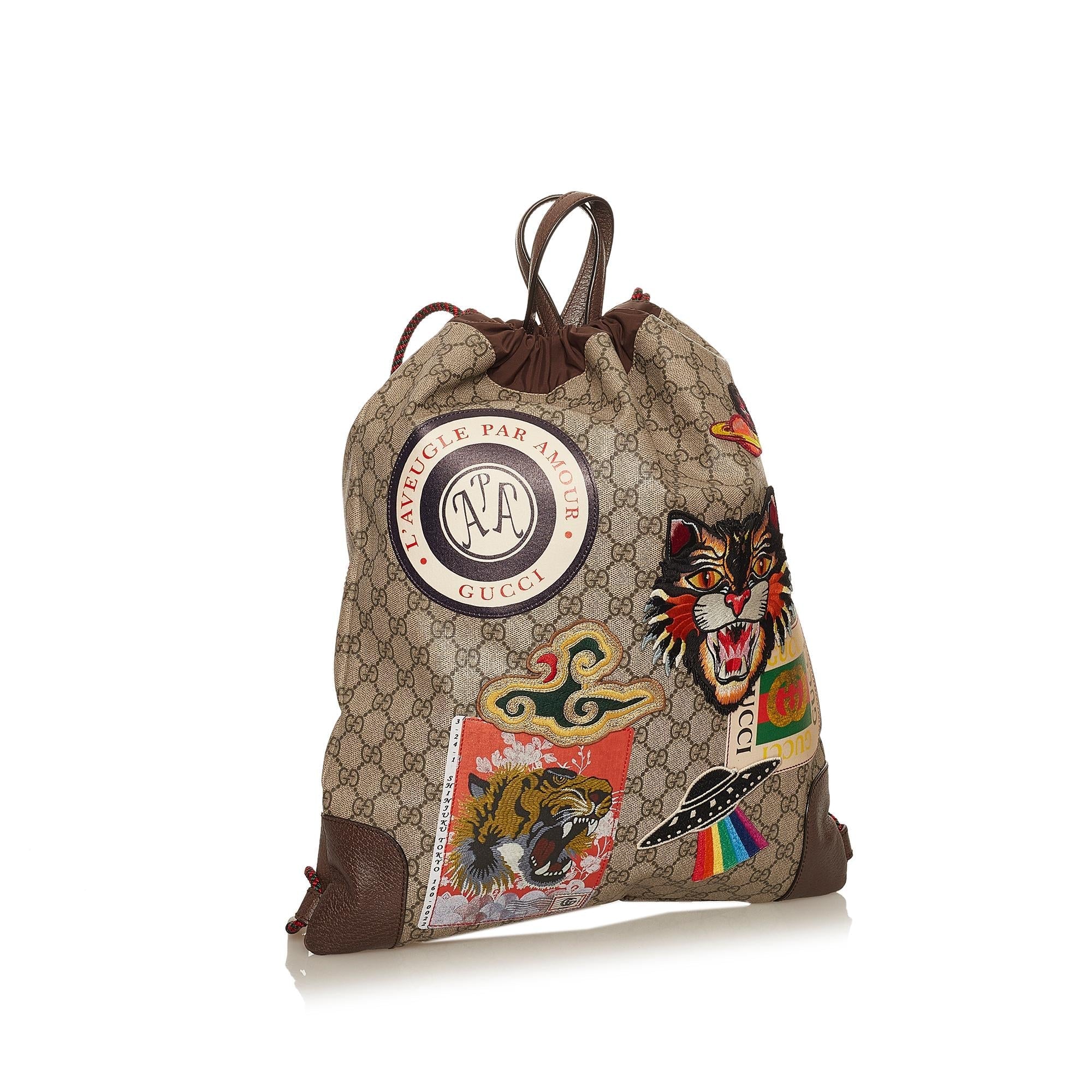 Gucci GG Supreme Courrier Drawstring Backpack - Product Image 2