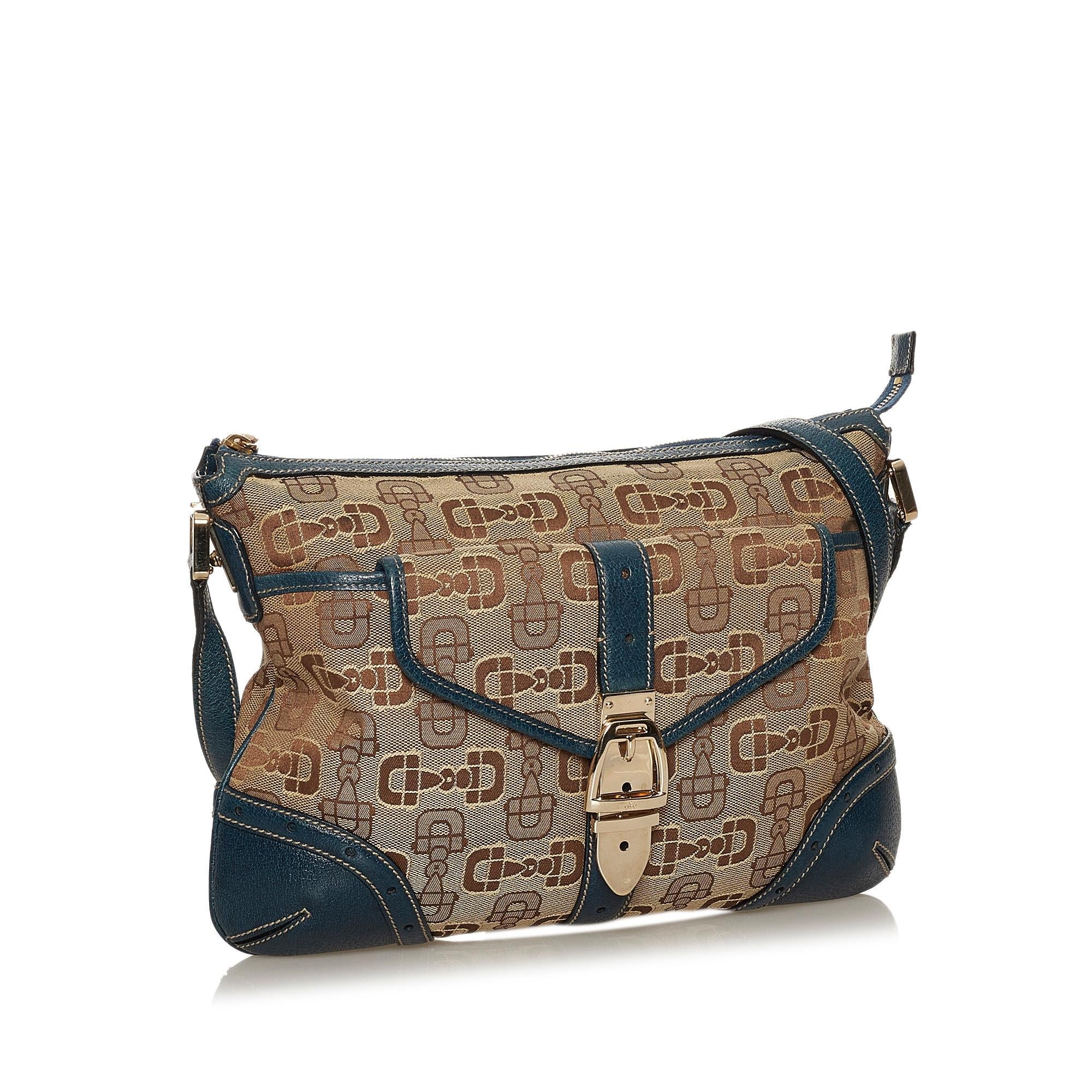 Gucci Horsebit Canvas Crossbody