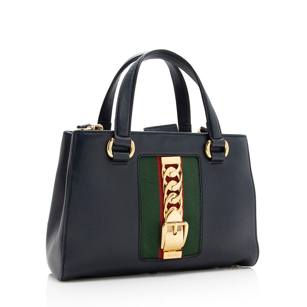 Gucci Sylvie Leather Nylon Tote
