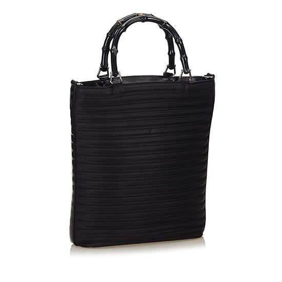 Gucci Quilted Nylon Bamboo Tote