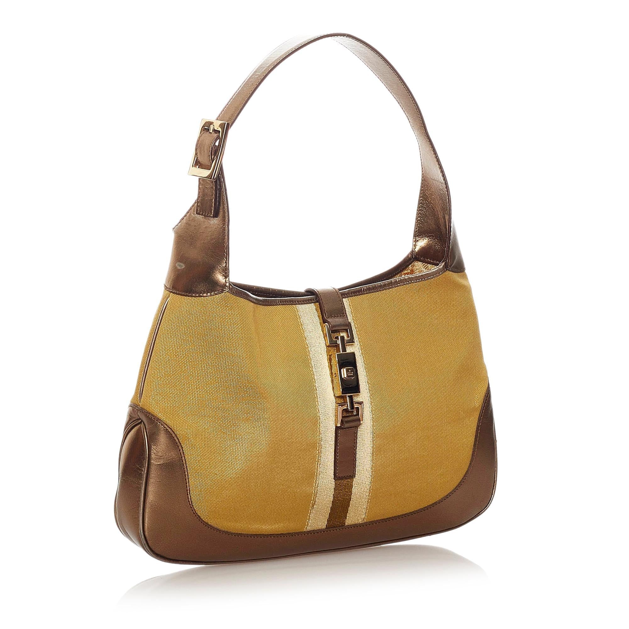 Gucci Jackie Canvas Shoulder Bag Style 3