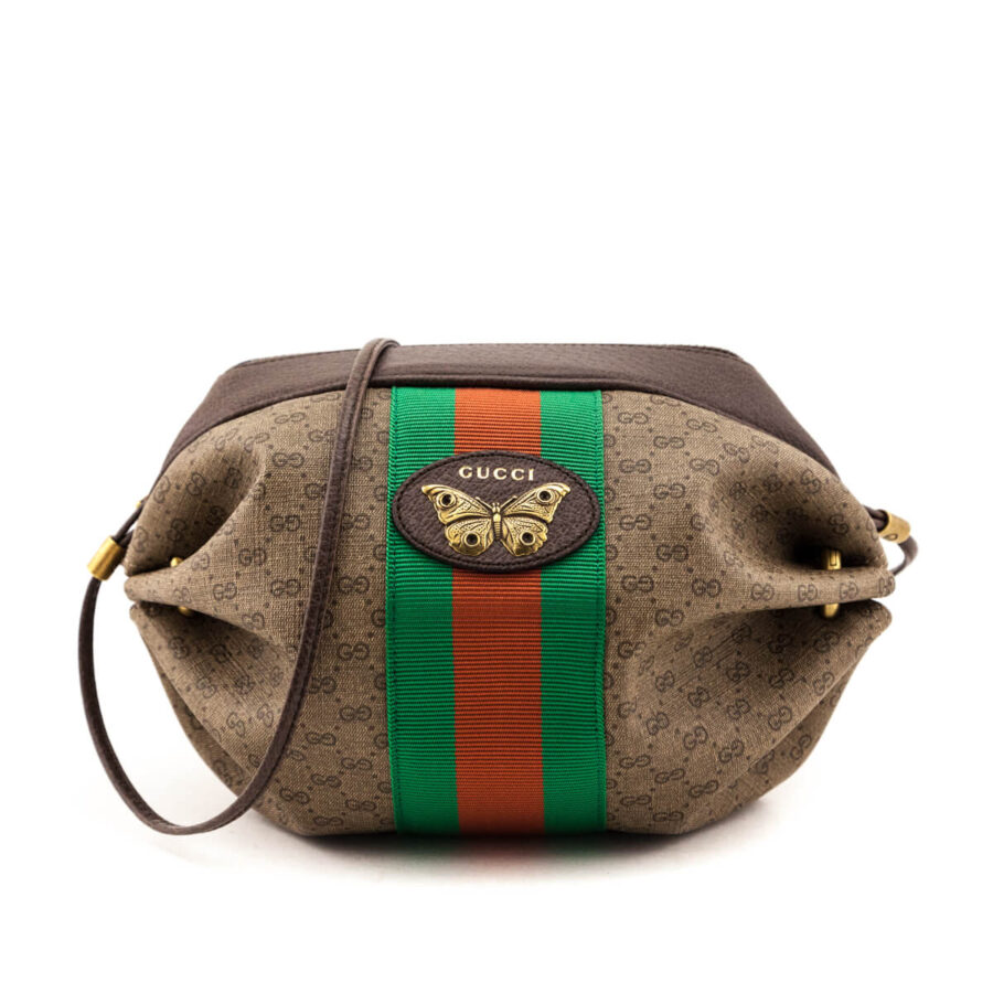 Gucci Beige GG Supreme Mini Web Butterfly New Candy Crossbody | Studio Nafay