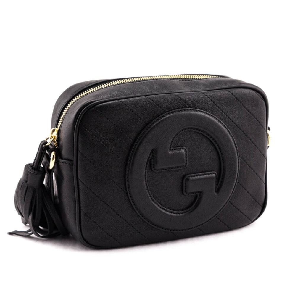 Gucci Black Calfskin Diagonal Stitched Small Blondie Crossbody - Product Image 2