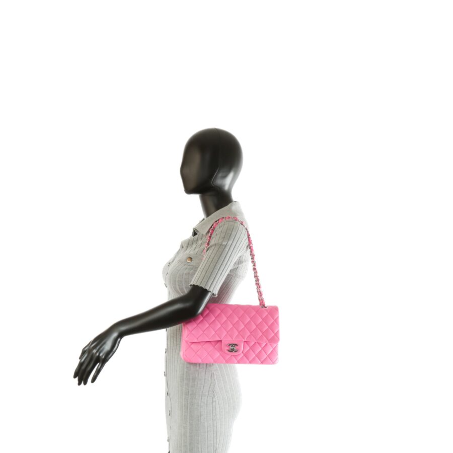 CHANEL Medium Classic Double Flap Lambskin- Bubblegum Pink | Studio Nafay