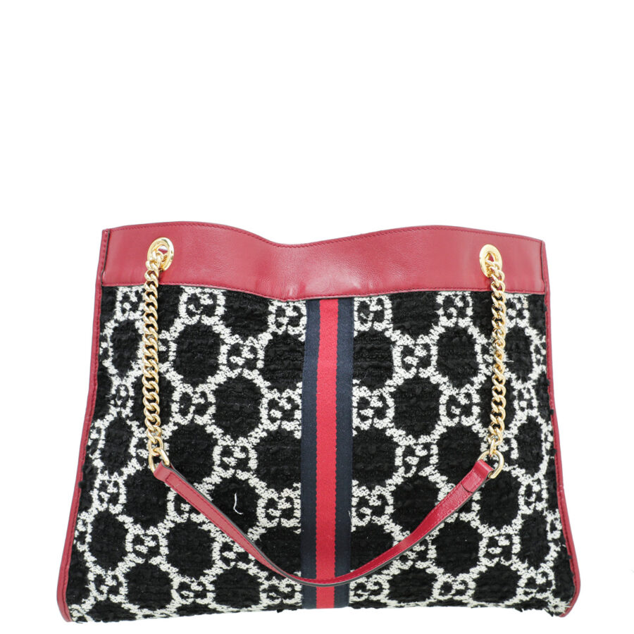 Gucci Tricolor Rajah Jacquard Tweed Tote Large Bag | Studio Nafay