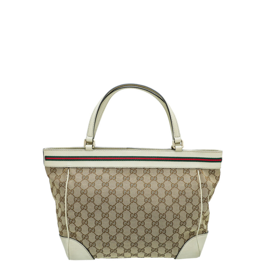 Gucci Bicolor GG Web Medium Mayfair Tote Bag | Studio Nafay