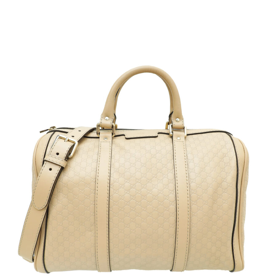 Gucci Beige Microguccissima Joy Boston Bag | Studio Nafay