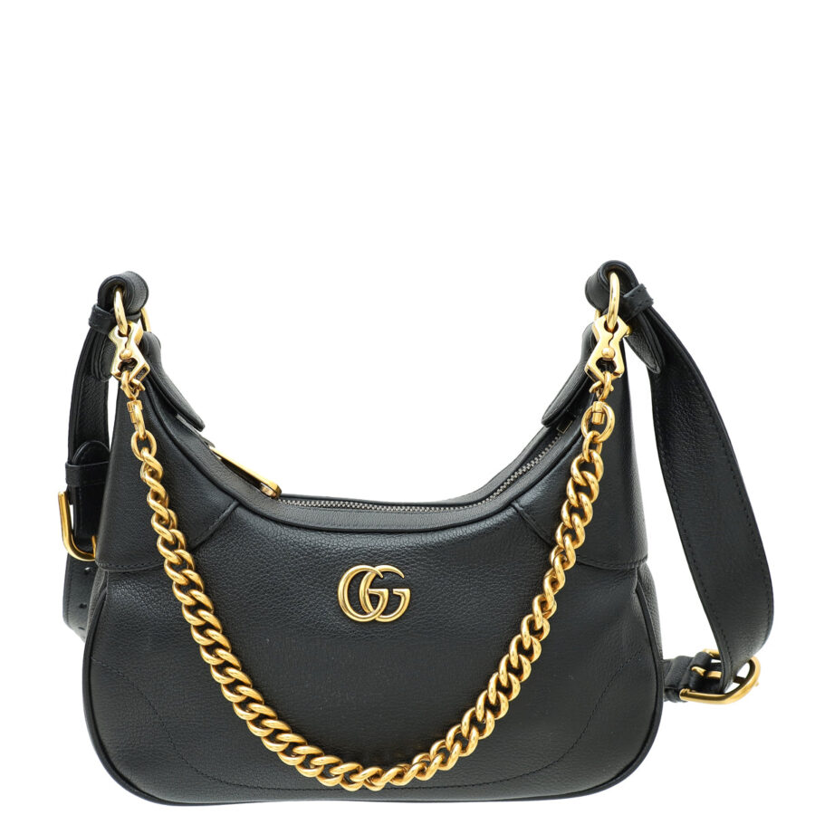 Gucci Black Aphrodite Small Shoulder Bag | Studio Nafay