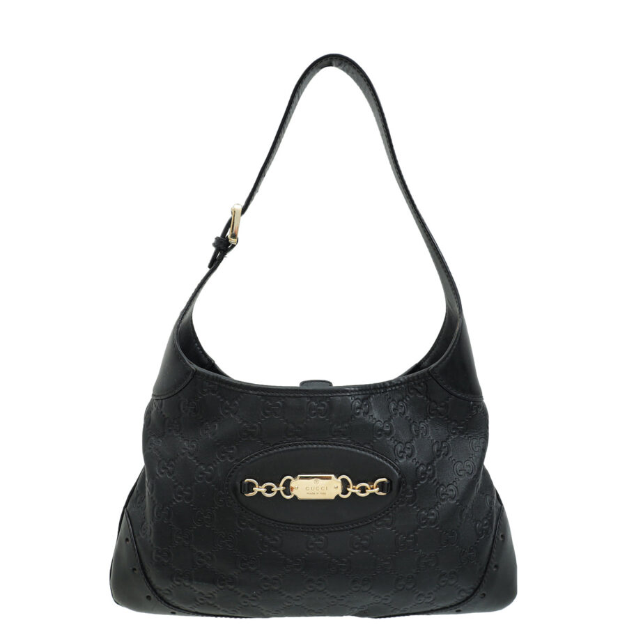 Gucci Black GG Guccissima Punch Hobo Bag | Studio Nafay