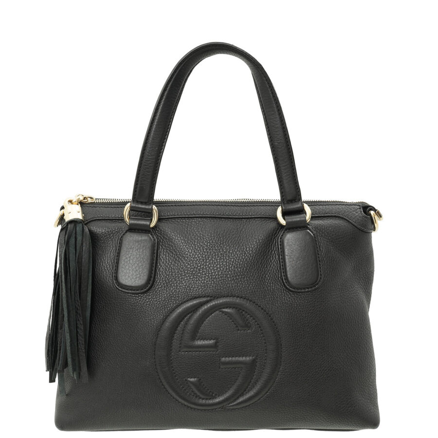 Gucci Black Soho Top Handle Satchel Small Bag | Studio Nafay