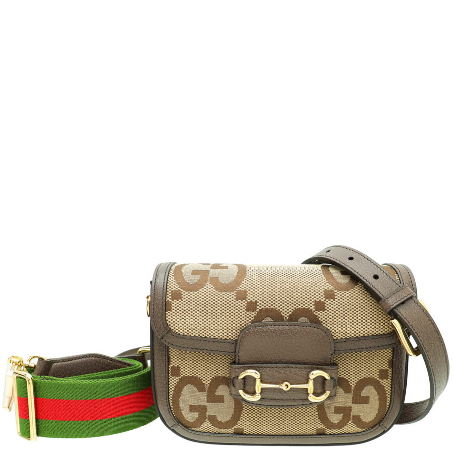 Gucci Bicolor Jumbo GG Horsebit Mini Shoulder Bag | Studio Nafay