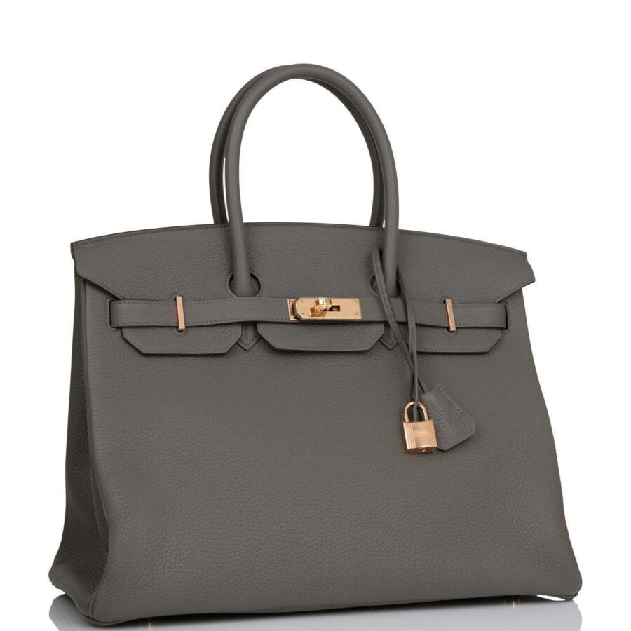 Hermes Birkin 35 Etain Togo Rose Gold Hardware | Studio Nafay