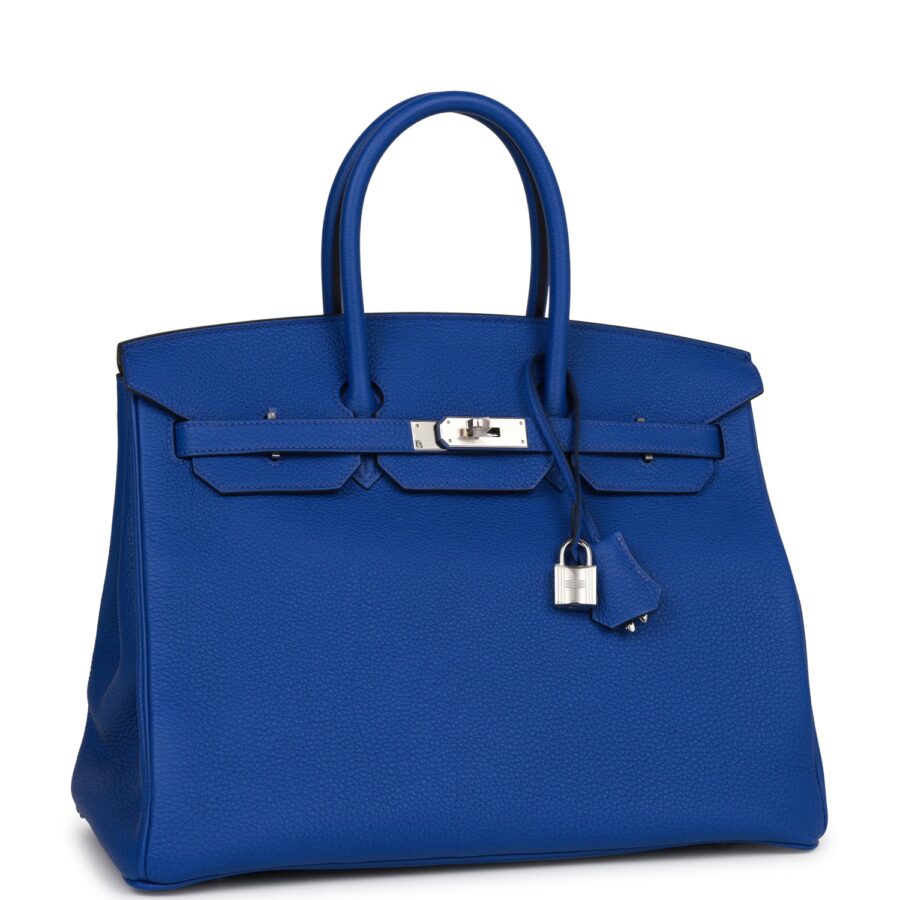 Hermes Birkin 35 Bleu Royal Togo Palladium Hardware | Studio Nafay