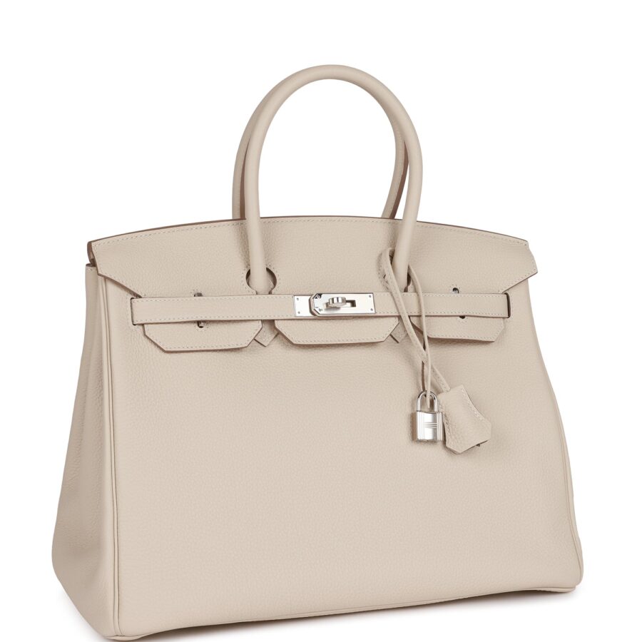 Hermes Birkin 35 Craie Togo Palladium Hardware | Studio Nafay