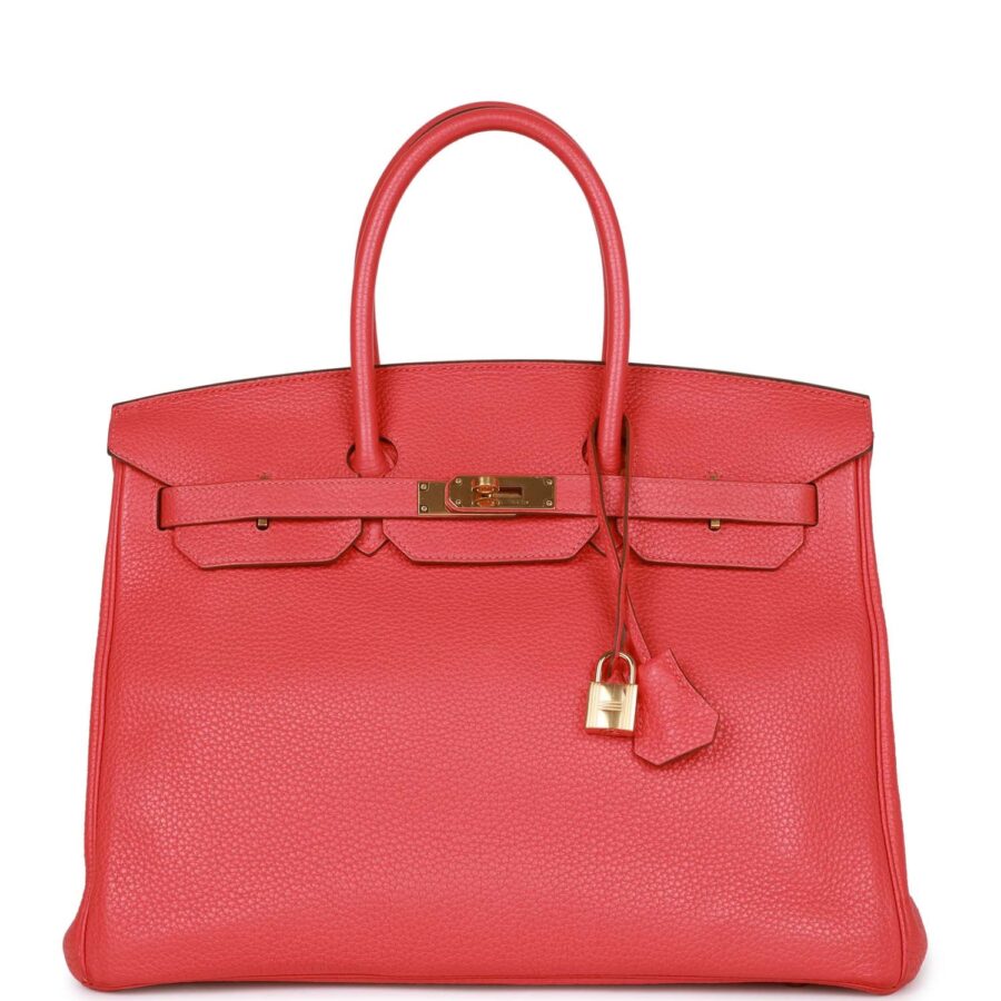 Hermes Birkin 35 Bougainvillea Clemence Gold Hardware | Studio Nafay