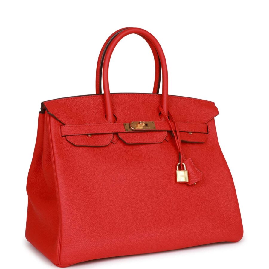 Hermes Birkin 35 Rouge de Coeur Togo Gold Hardware | Studio Nafay