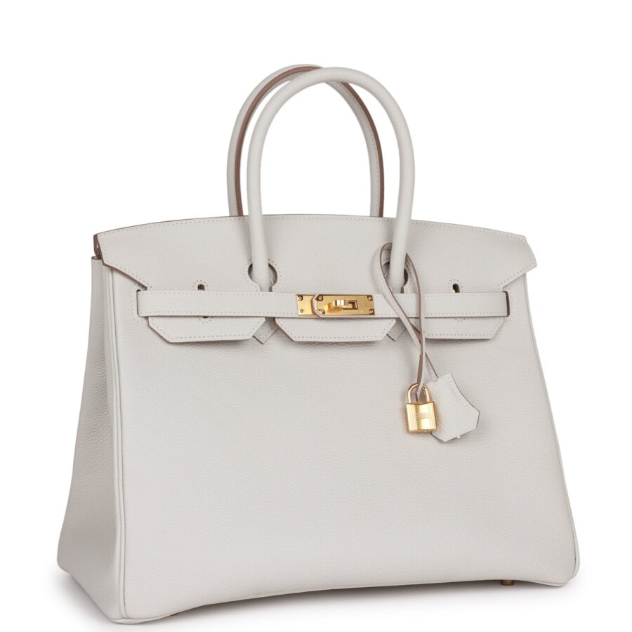 Hermes Birkin 35 Gris Pale Togo Gold Hardware | Studio Nafay