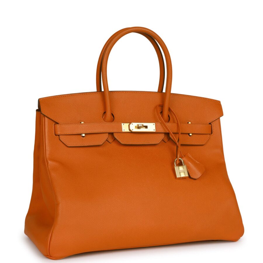 ermes Birkin 35 Feu Epsom Gold Hardware | Studio Nafay