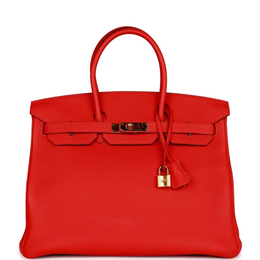 Hermes Birkin 35 Capucine Togo Gold Hardware | Studio Nafay