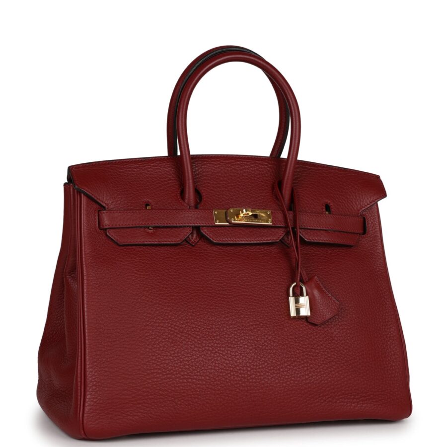 Hermes Birkin 35 Rouge H Togo Gold Hardware | Studio Nafay