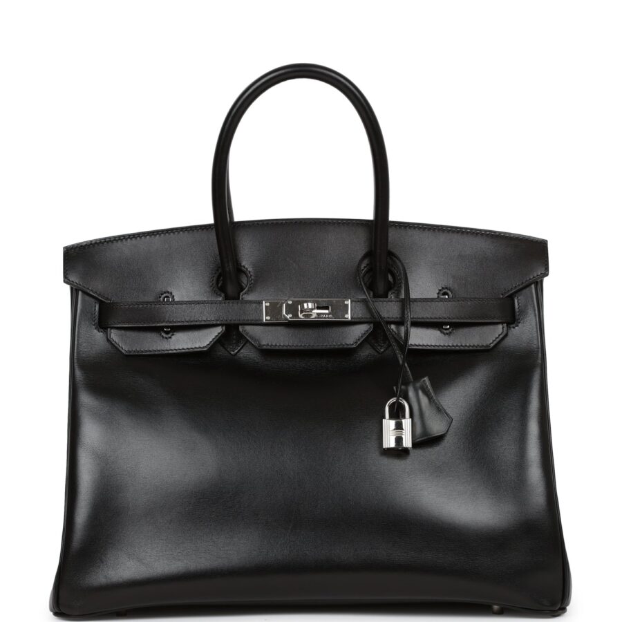 Hermes Birkin 35 Black Box Calf Palladium Hardware | Studio Nafay