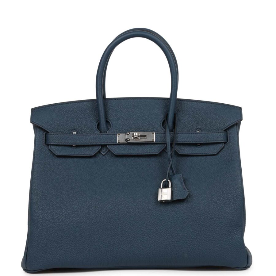 Hermes Birkin 35 Bleu De Prusse Togo Palladium Hardware | Studio Nafay