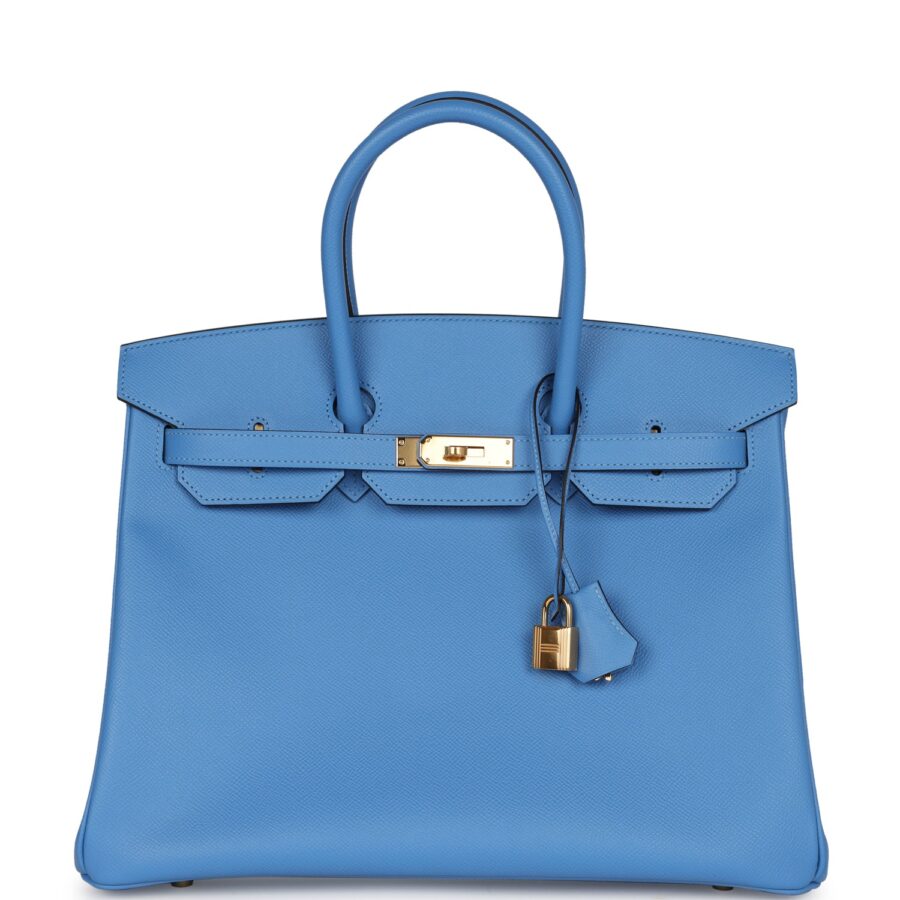 Hermes Birkin 35 Bleu Paradise Epsom Gold Hardware | Studio Nafay