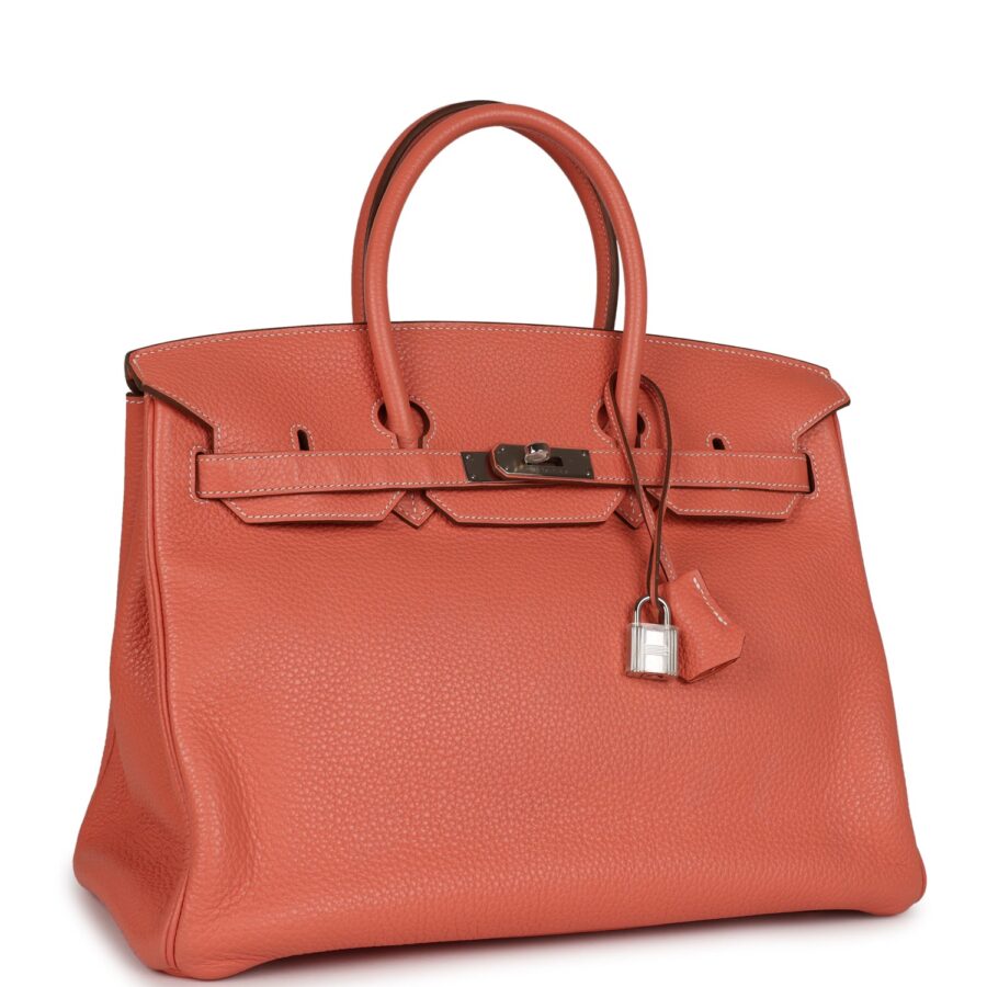 Hermes Birkin 35 Crevette Clemence Palladium Hardware | Studio Nafay