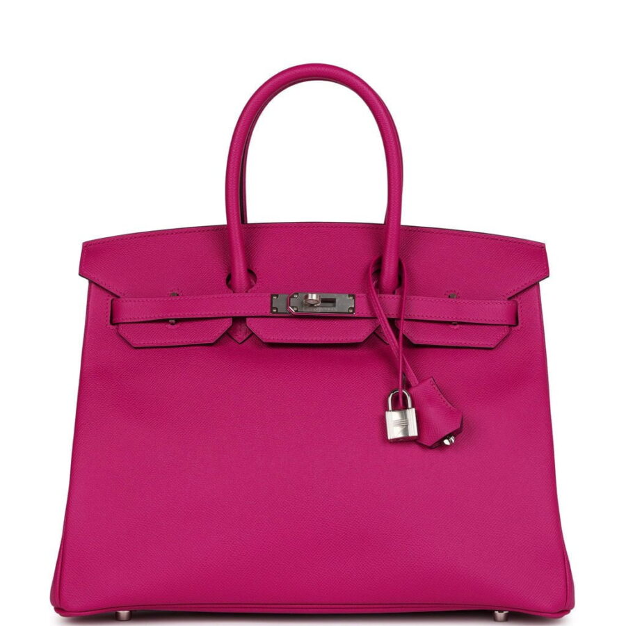 Hermes Birkin 35 Rose Pourpre Epsom Palladium Hardware | Studio Nafay