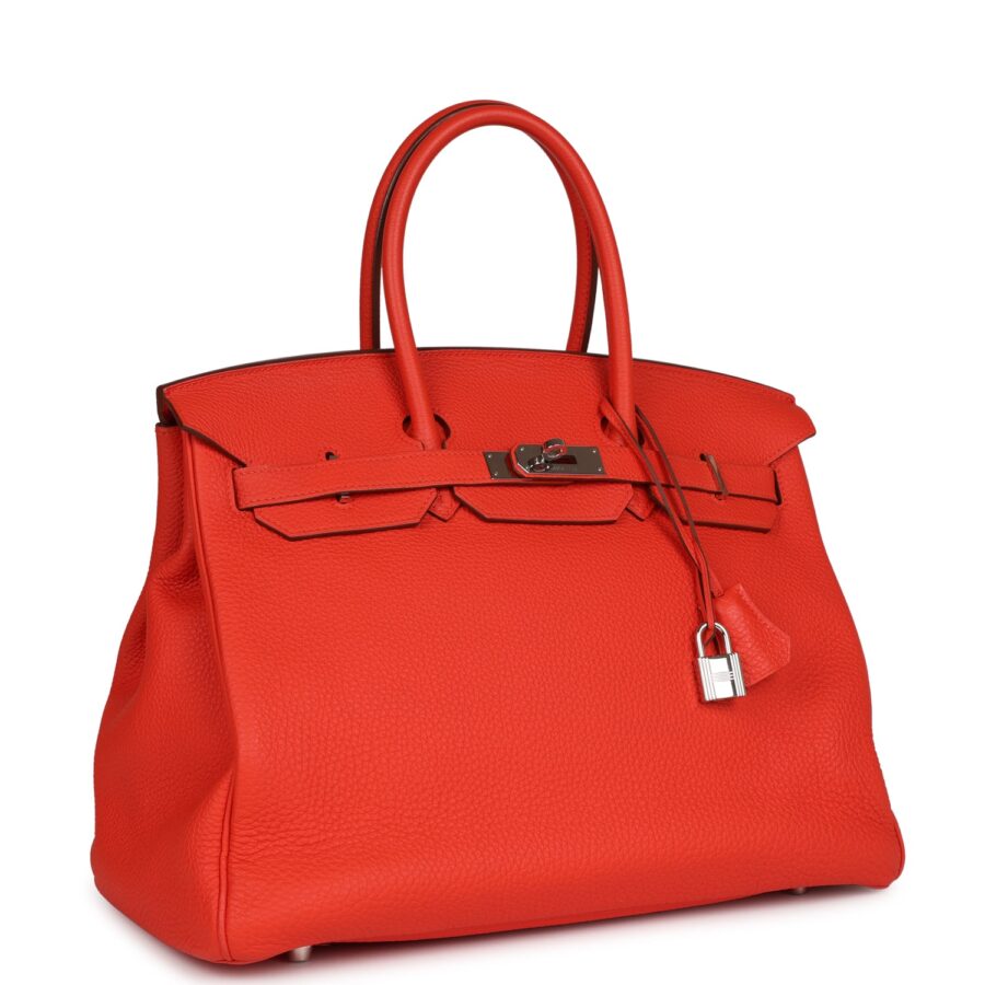 Hermes Birkin 35 Capucine Clemence Palladium Hardware | Studio Nafay