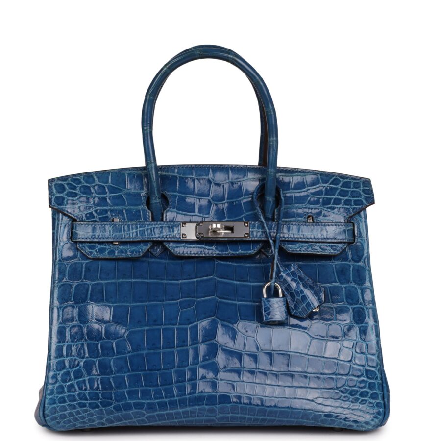 Hermes Birkin 30 Mykonos Shiny Niloticus Crocodile Palladium Hardware | Studio Nafay