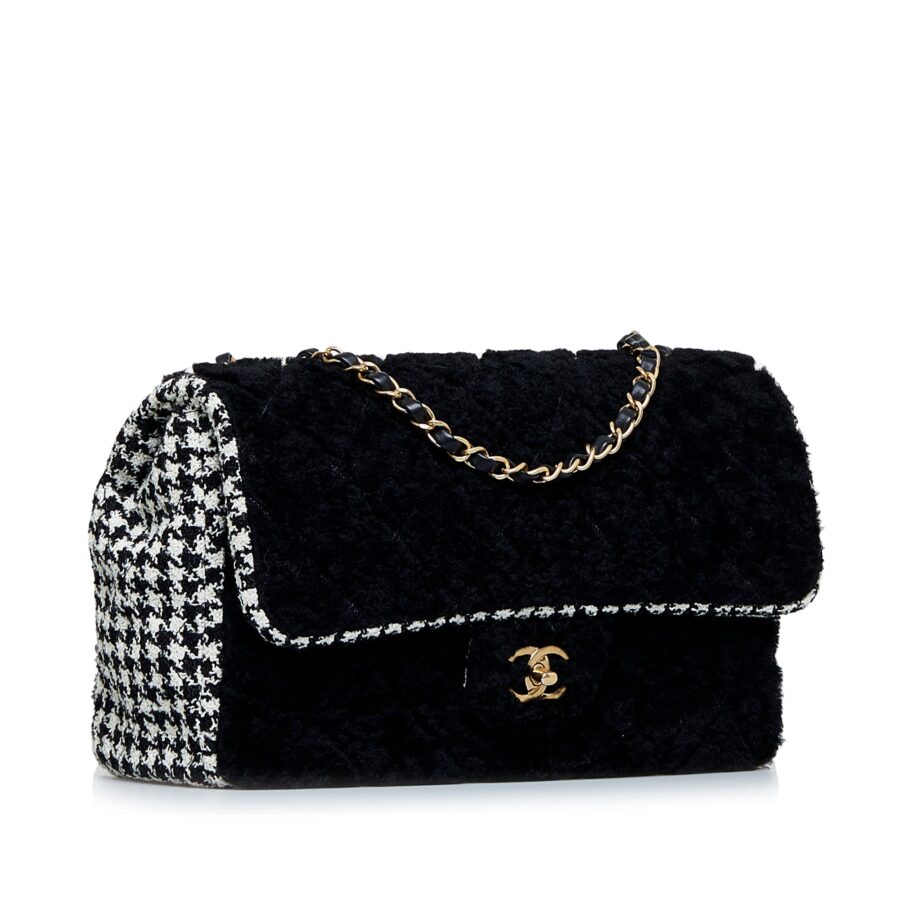 Black Chanel Shearling CC Turnlock Flap Bag | Studio Nafay