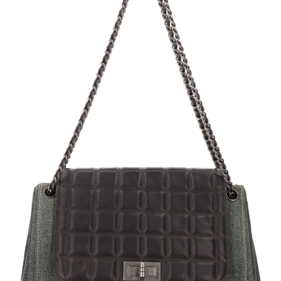 CHANEL Chocolate Reissue Denim Accordion Flap Bag | Studio Nafay