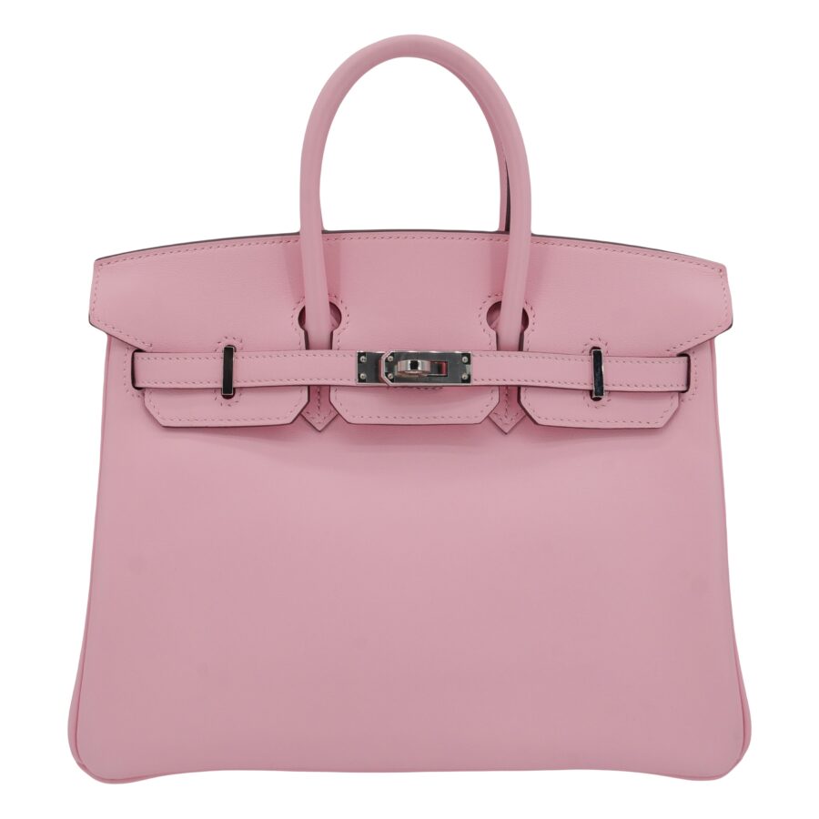Hermes25cm Birkin Rose Sakura Swift Leather Palladium Hardware | Studio Nafay