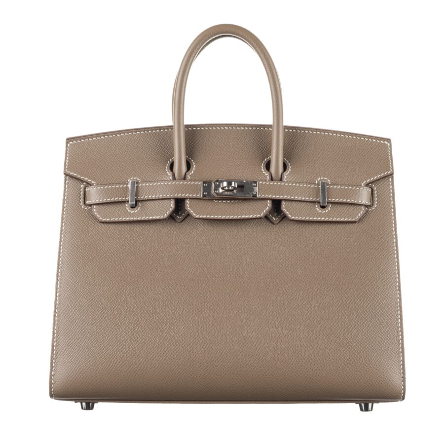 Hermes25cm Birkin Sellier Etoupe Epsom Leather Palladium Hardware | Studio Nafay