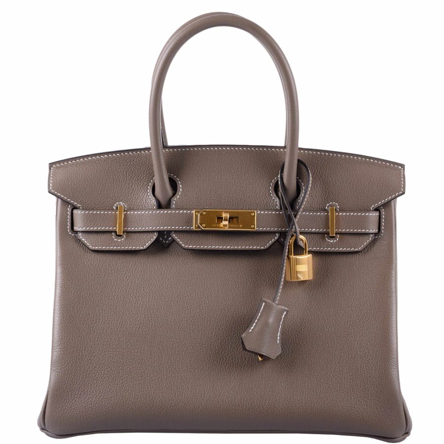 HermesBirkin 30 Etoupe Taurillon Novillo Gold Hardware -, D | Studio Nafay