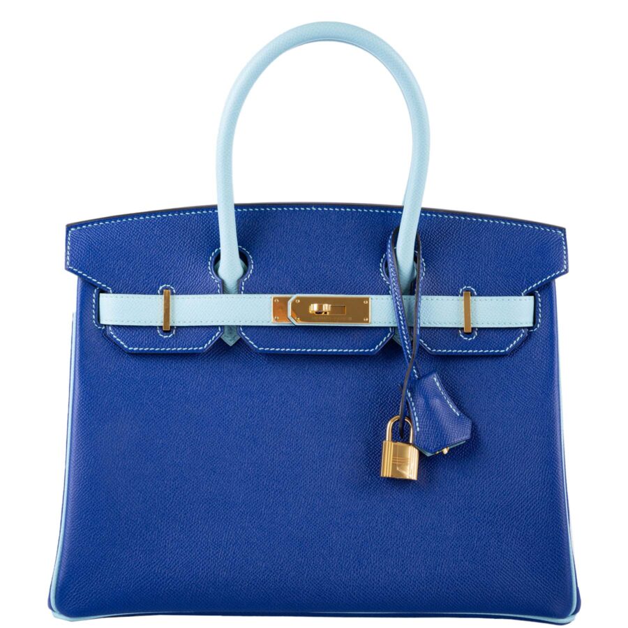 HermesHSS Birkin 30 Blue Electric & Blue Atoll Epsom with Gold Hardware -, T | Studio Nafay