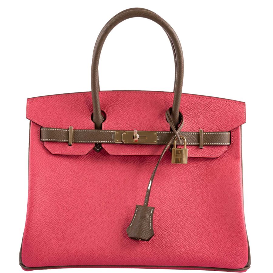 HermesHSS Birkin 30 Rose Azalee & Etoupe Epsom with Permabrass Hardware -, A | Studio Nafay