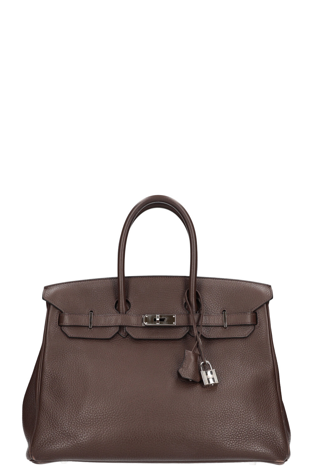 HERMÈS Birkin 35 Clemence Chocolat PHW